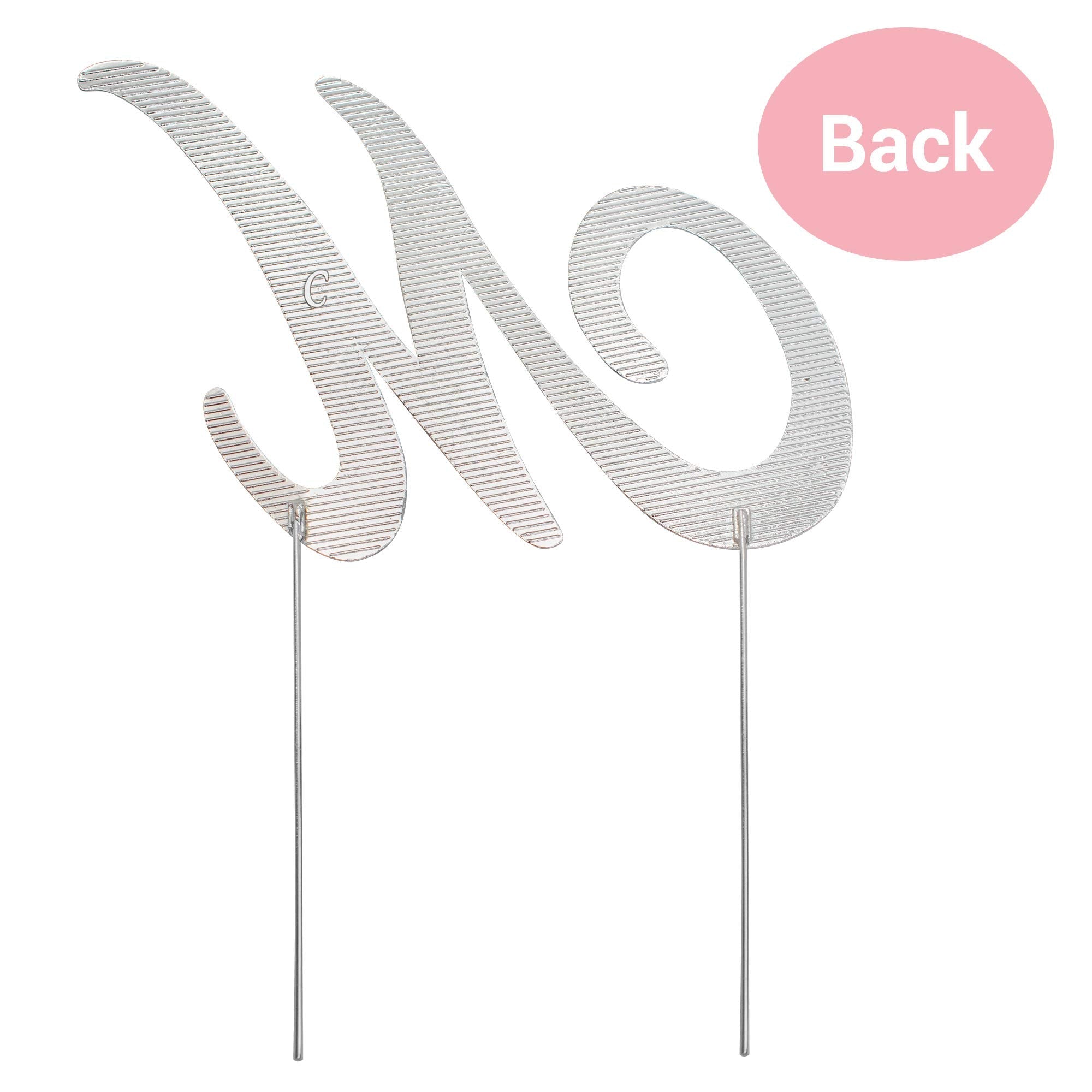 Crystal Creations Letter M Cake Topper – Premium Silver Metal with Rhinestones (Boxed for Safe Shipping)