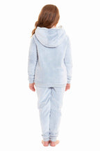 Daisy Dreamer Cuddly Raccoon Fleece Hooded Pyjama Set For Women And Girls Sherpa Lined