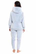 Daisy Dreamer Cuddly Raccoon Fleece Hooded Pyjama Set For Women And Girls Sherpa Lined