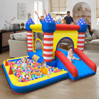 CulaLuva Inflatable Bounce House 5-in-1: Ball Pit, Slide & 370W Blower (Indoor/Outdoor)