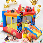 Culaluva Inflatable Bounce House 2-in-1 with Slide for Kids Aged 3-6 – 370W Blower