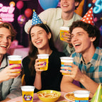 CUPLOOV 90s Theme Party Cups – 50 Pack, 16oz Disposable Plastic Cups
