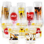 CUPLOOV 50-Pack Construction Party Cups - 12oz Excavator Theme
