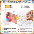 CUPLOOV 50pcs Happy Birthday Cups – 12oz Colorful Disposable Party Cups for Kids
