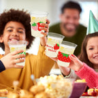 CUPLOOV 50Pcs Strawberry Party Cups – 12 oz Disposable Plastic Cups for Berry First Birthday & Party Decor
