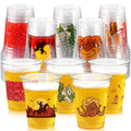 CUPLOOV 50Pcs Western Cowboy Plastic Cups – 12 oz Disposable Party Cups