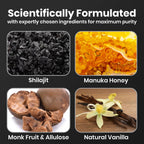 Cured Shilajit Gummies for Men - 85+ Minerals + Organic Manuka Honey