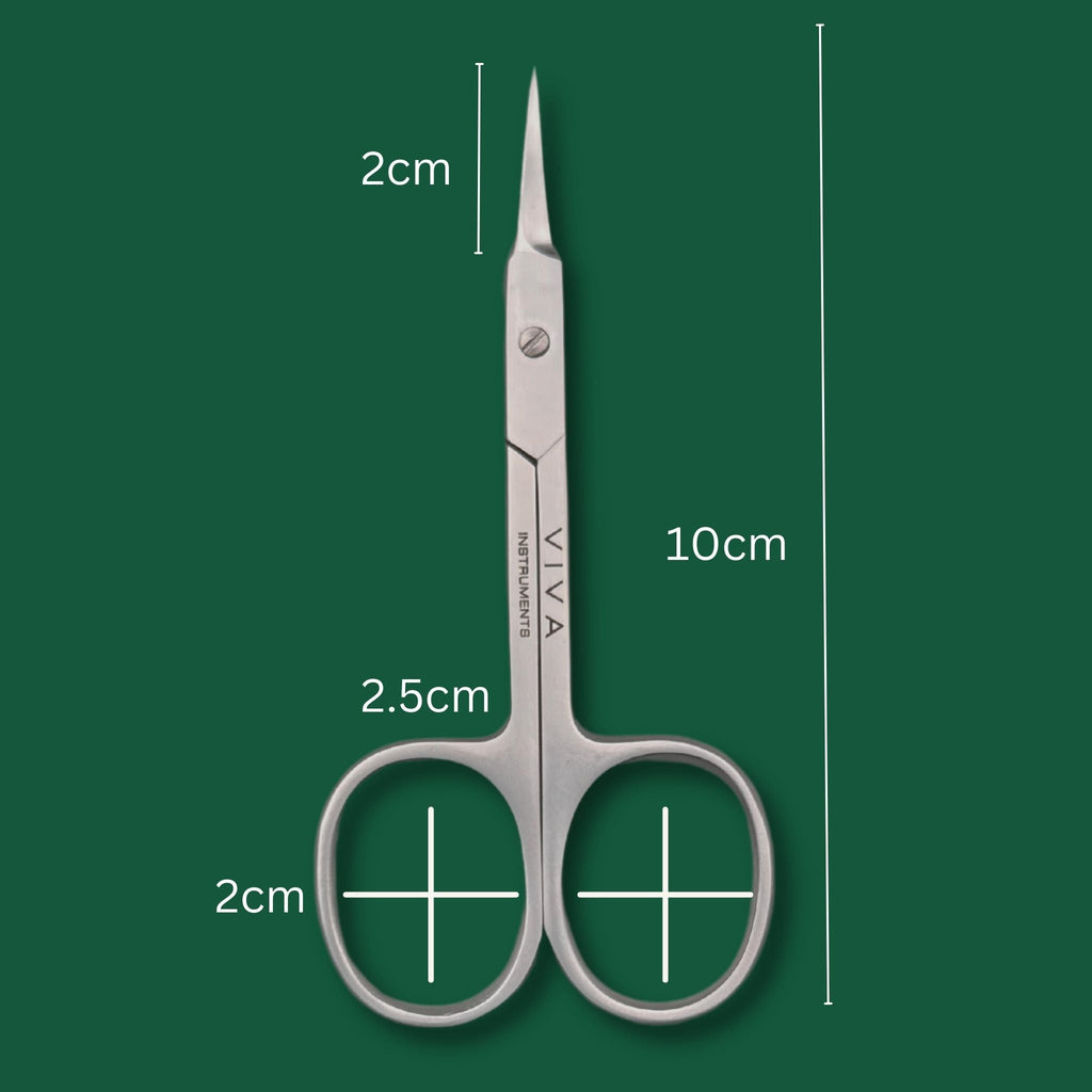 Cuticle Nail Scissors - 9.5cm Slightly Curved