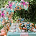 CUUSNNY 6 Pcs Butterfly Balloons – 40 Inch Pink Green Gradient for Garden Party & Wedding
