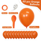 CVPARTYON Orange Balloons — 60 Pack, 12-Inch Latex for Party Decor and Garland