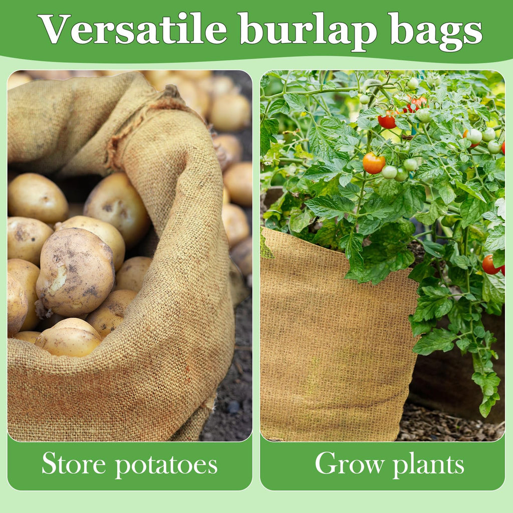 CWLAKON 6-Pack Large Burlap Sack Race Bags for Kids & Adults – Outdoor Field Day & Party Games