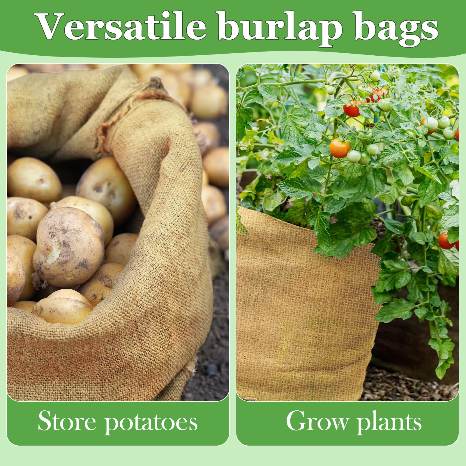 CWLAKON 6-Pack Large Burlap Sack Race Bags for Kids & Adults – Outdoor Field Day & Party Games