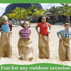 CWLAKON 6-Pack Large Burlap Sack Race Bags for Kids & Adults – Outdoor Field Day & Party Games