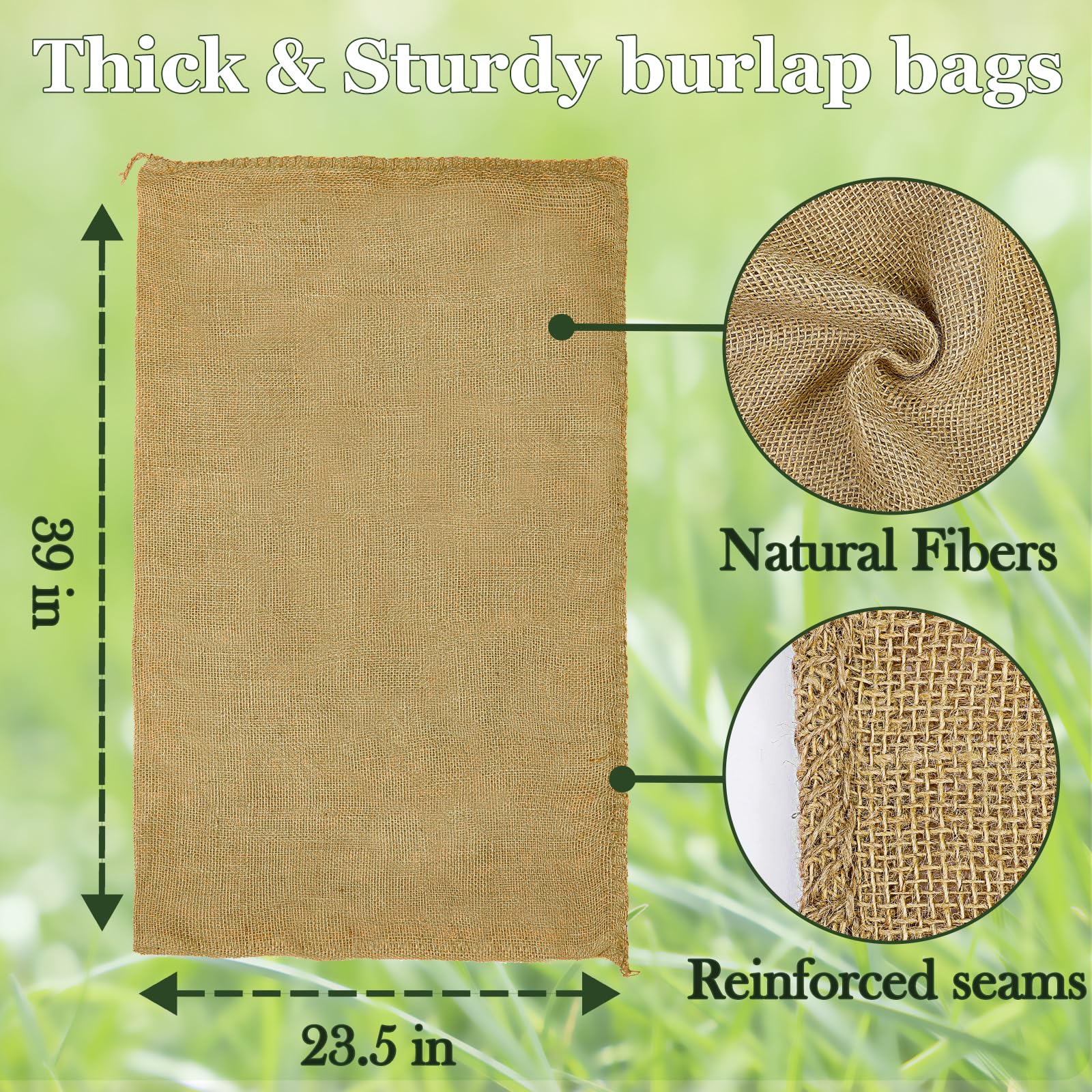 CWLAKON 6-Pack Large Burlap Sack Race Bags for Kids & Adults – Outdoor Field Day & Party Games