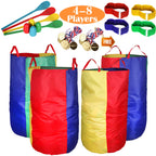 CWLAKON Outdoor Yard Games Kit - Sack Race Bags, Egg & Spoon, 3-Legged Race Bands