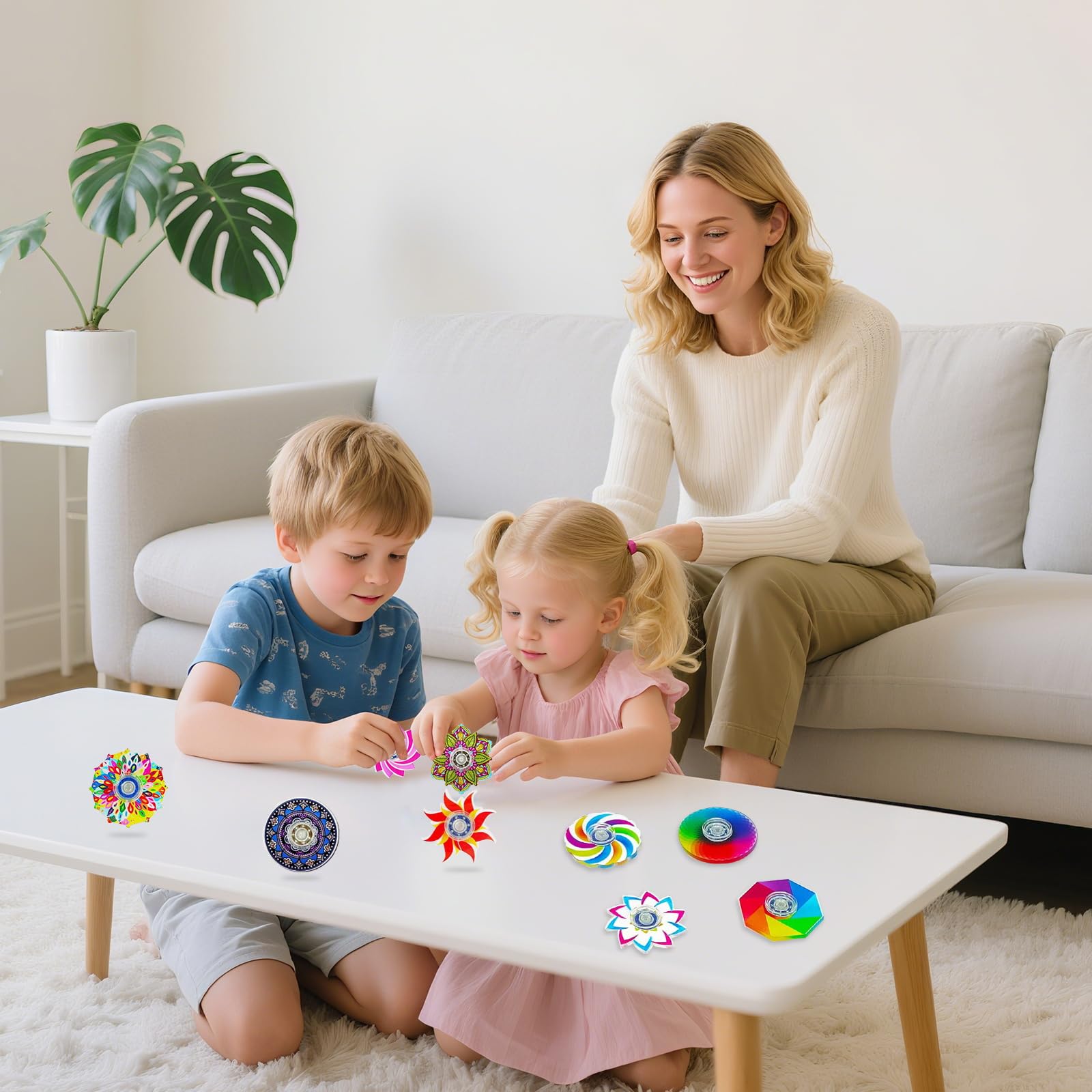 Cymeray 60er-Pack Mini-Fidget-Spinner – verschiedene Farben, Großpackung für Partygeschenke & Klassenpreise
