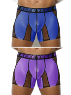 2 Pack Men's Workout Anti-Chafing Quick-Dry & Breathable Mesh Stretch Boxer Briefs