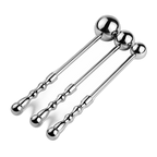 Beaded Stainless Steel Dildo – Straight Metal Rod