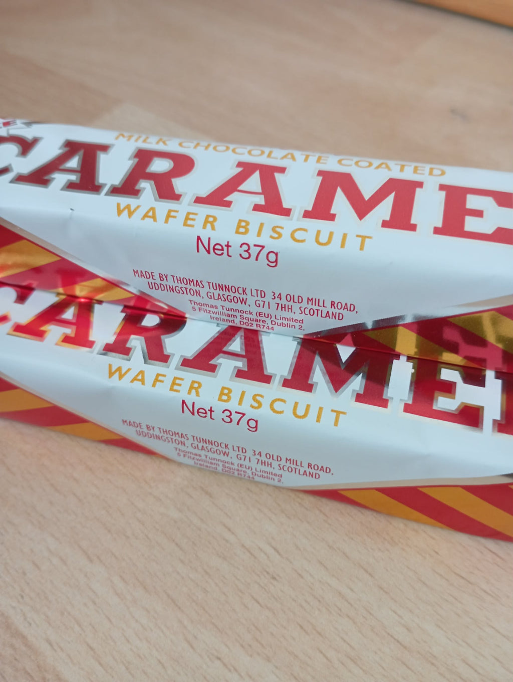 3 TUNNOCKS MILK CHOCOLATE COATED WAFER BISCUIT (3X37G)