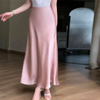 Autumn Winter Elegant Satin Fishtail Pencil Skirt