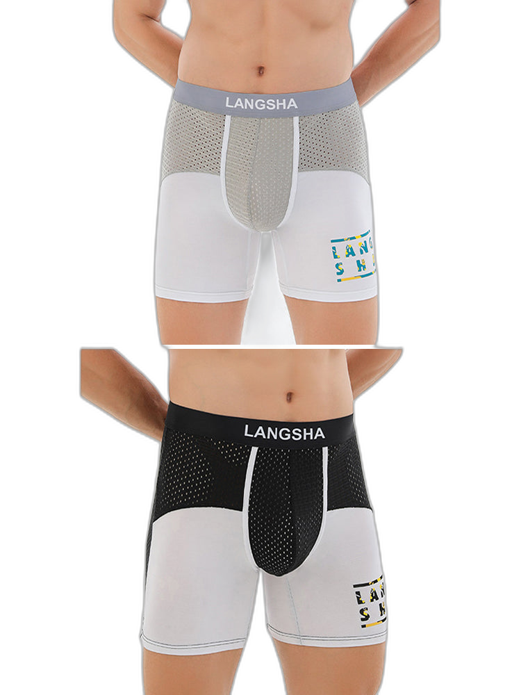 Men's Anti-Chafing Sports Boxer Briefs with Spacious Pouch