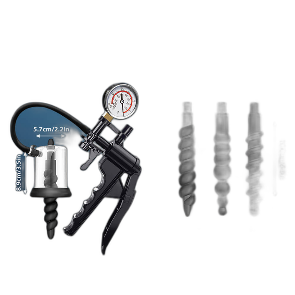 Silicone Anal Plug Vacuum Pump Anal Trainer Threaded Butt Plug Prostate Massager Anal Dildos Sex Toys