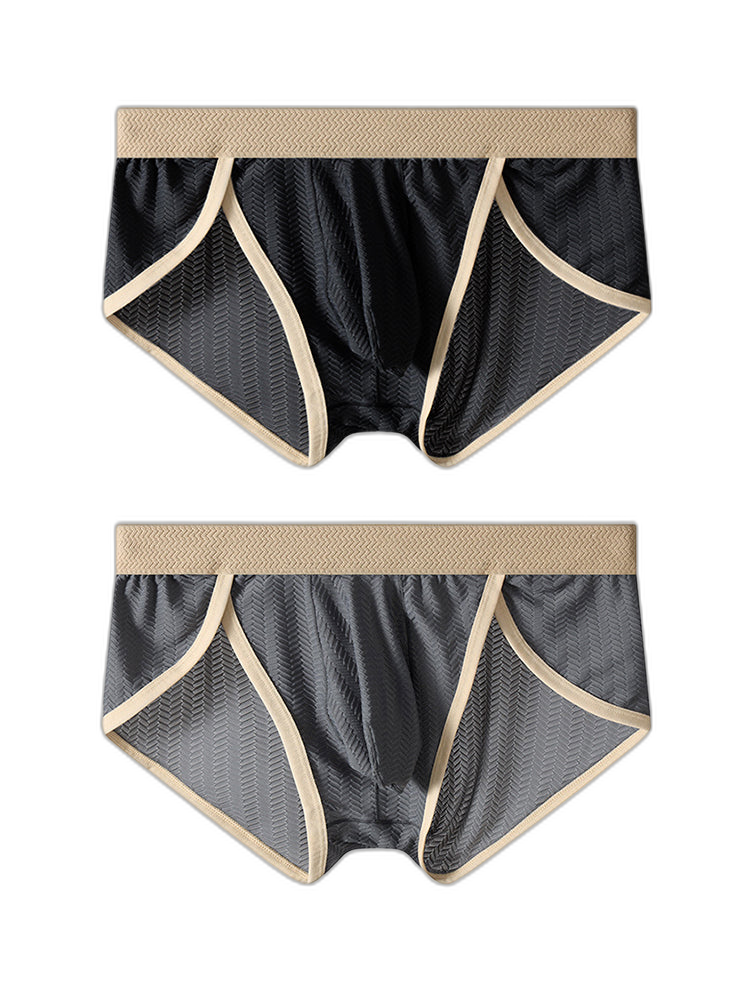 2 Pack Men's Breathable High-Stretch Seamless Comfort Odor-Control Briefs