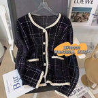 Classic Style Knitted Sweater Striped Loose All-match Women's Coat