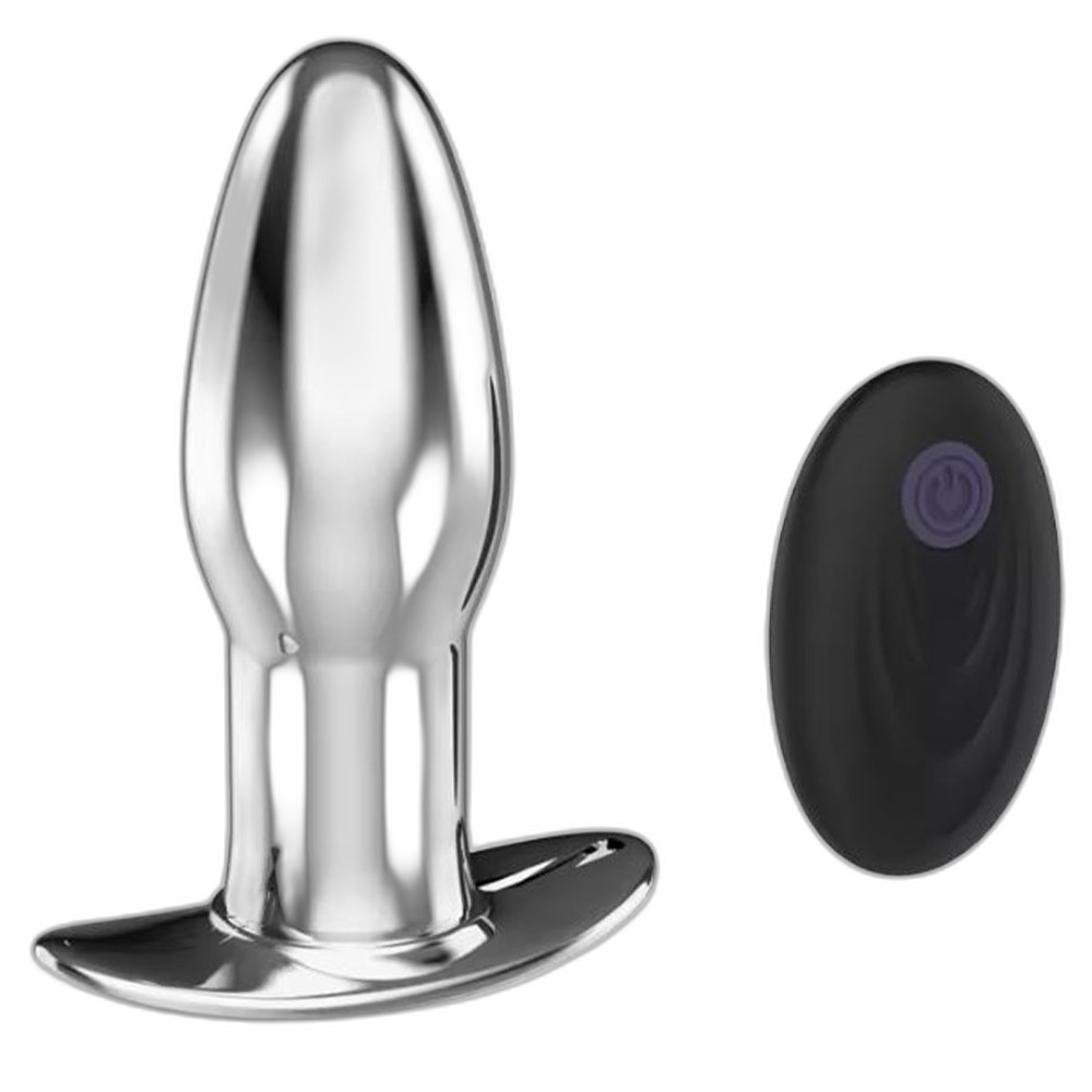 Command Stainless Steel Vibrating Butt Plug 4 Inch