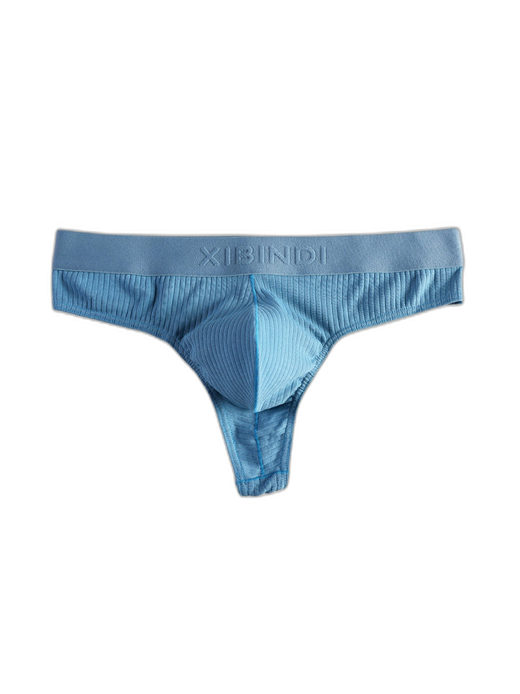 4-Pack Men's Ultra-Soft Cotton Mid-Rise Stay-Put Fit Seamless Thong