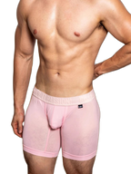 2 Pack Men's Trendy Breathable Ice Silk Boxer Briefs