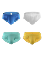 4 Pack Men's Solid Breathable Anti-Pinch Briefs