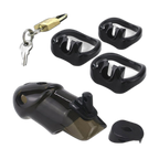 LOCK4D Rikers Chastity Cock Cage Black
