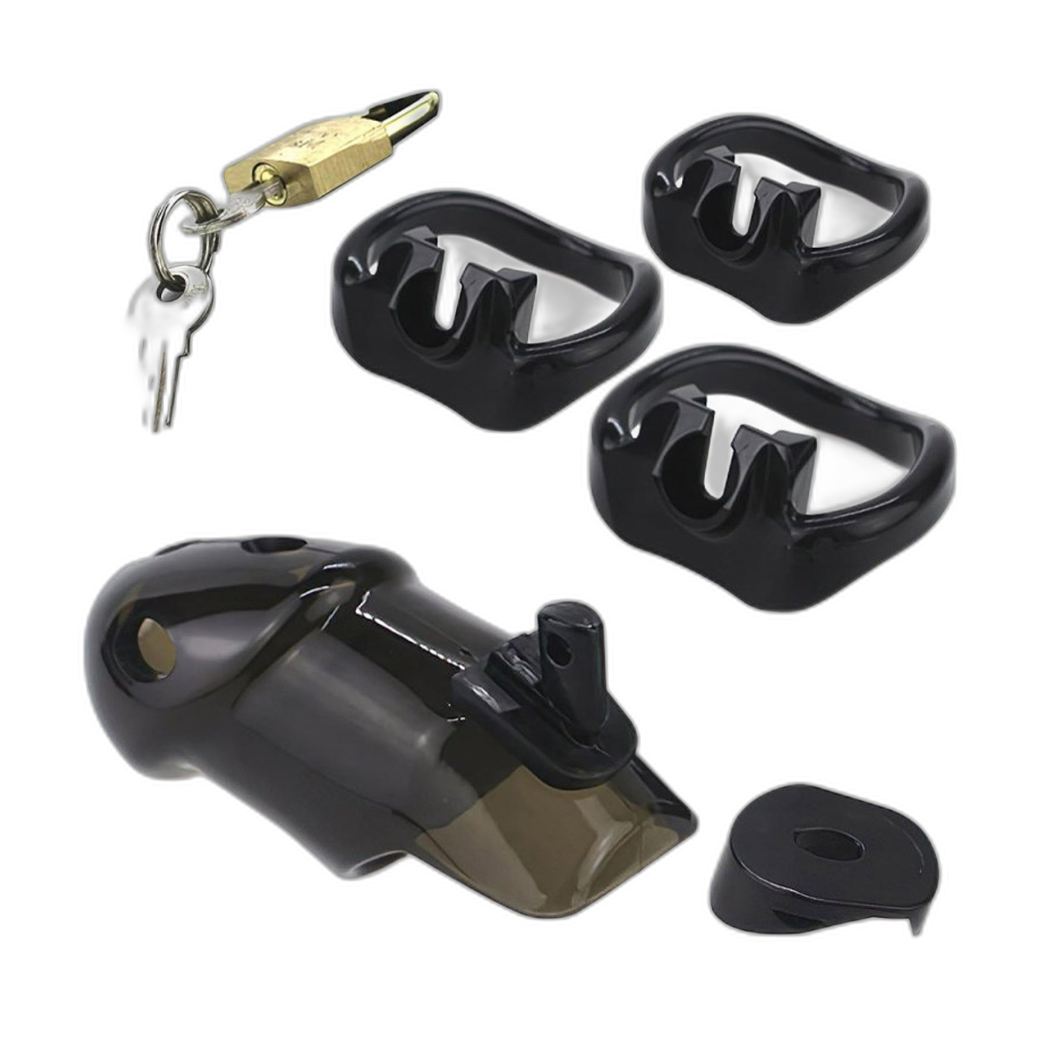LOCK4D Rikers Chastity Cock Cage Black