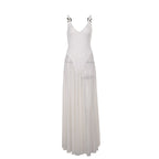 Women's Solid-Color Elegant Resort Bodycon Mesh A-Line Dress