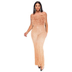 European And American Summer New Women's Sleeveless Backless Jumpsuit