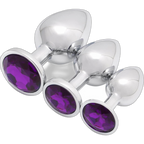 Jeweled Metal Butt Plug Set