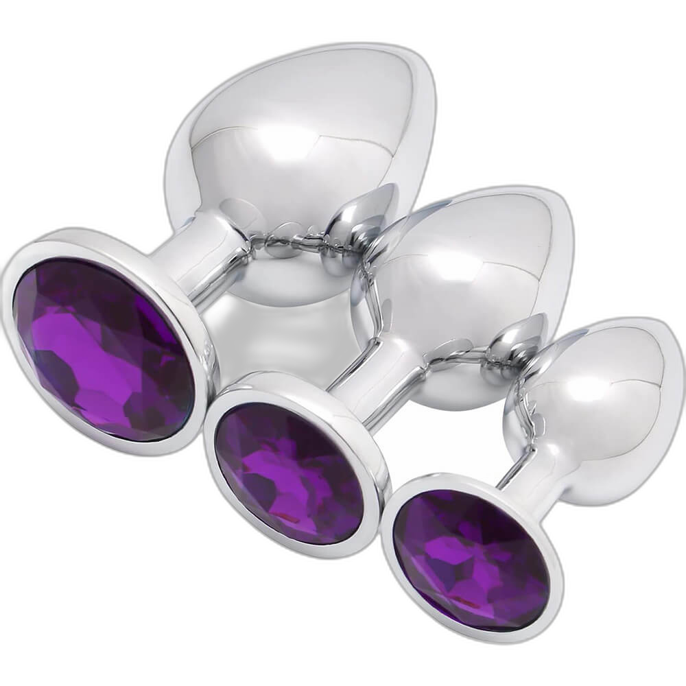 Jeweled Metal Butt Plug Set