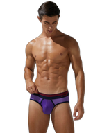 Men’s Spliced Lines Briefs in Ombre