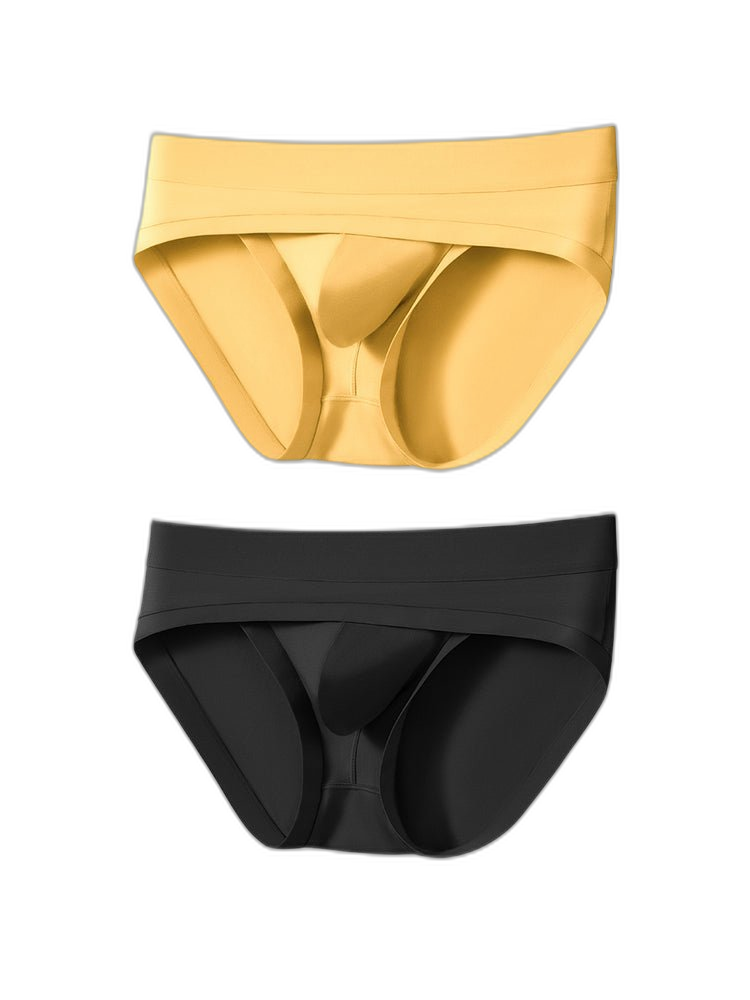 2 Pack Men's Ultra-Soft Fabric Stretch Fit Supportive Pouch Breathable Briefs
