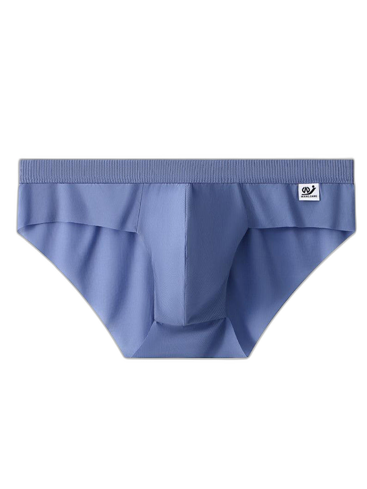 3 Pack Men's Ultra-Thin Breathable Ribbed Ice Silk Briefs