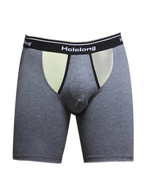 Dual Pouch Men's Long Legs Sports Boxer Briefs