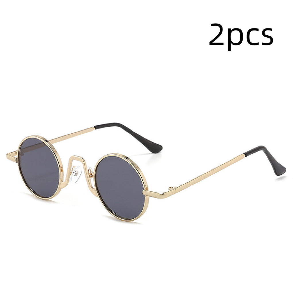 Retro Hip Hop Sunglasses Small Frame Round