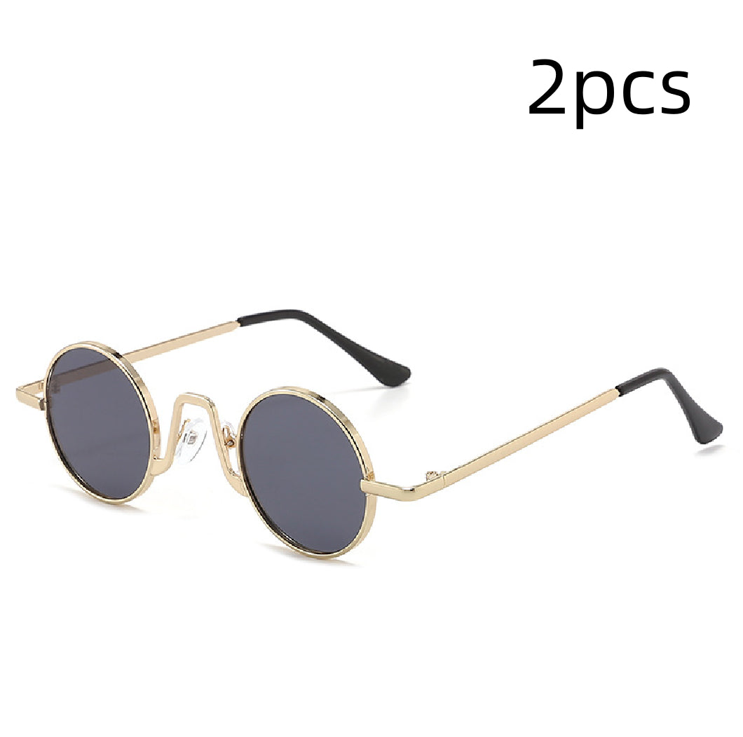 Retro Hip Hop Sunglasses Small Frame Round