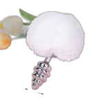 Lola - Bunny Tail Butt Plug - Metal Butt Plug - Anal Sex Toy