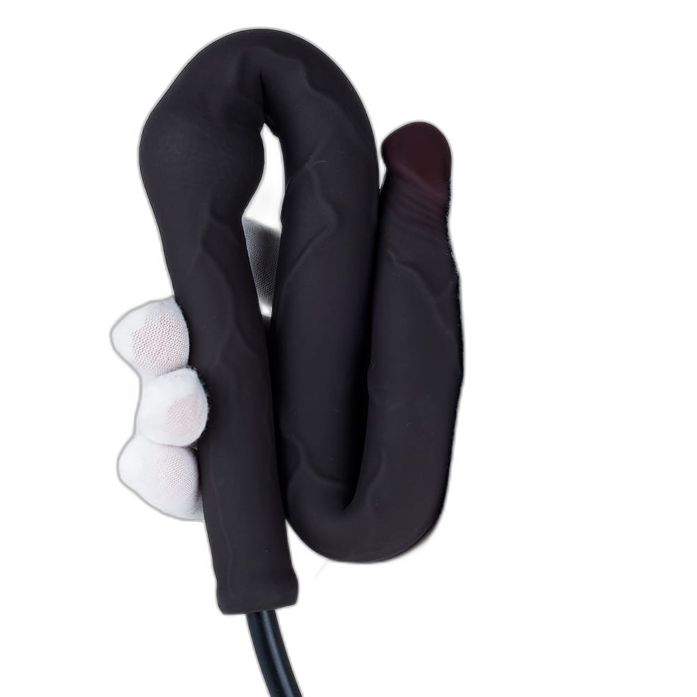 Wowza - Long Inflatable Silicone Butt Plug - Inflatable Anal Dildo
