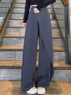 Irregular Wide-leg Pants Ins Fashion Loose Trousers Women's Clothing