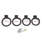 LOCK4D Dog Head Flat Ring Chastity Cock Cage Small