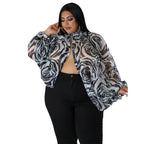 Women's Plus-Size Crew-Neck Chiffon Top With Tie-up Straps