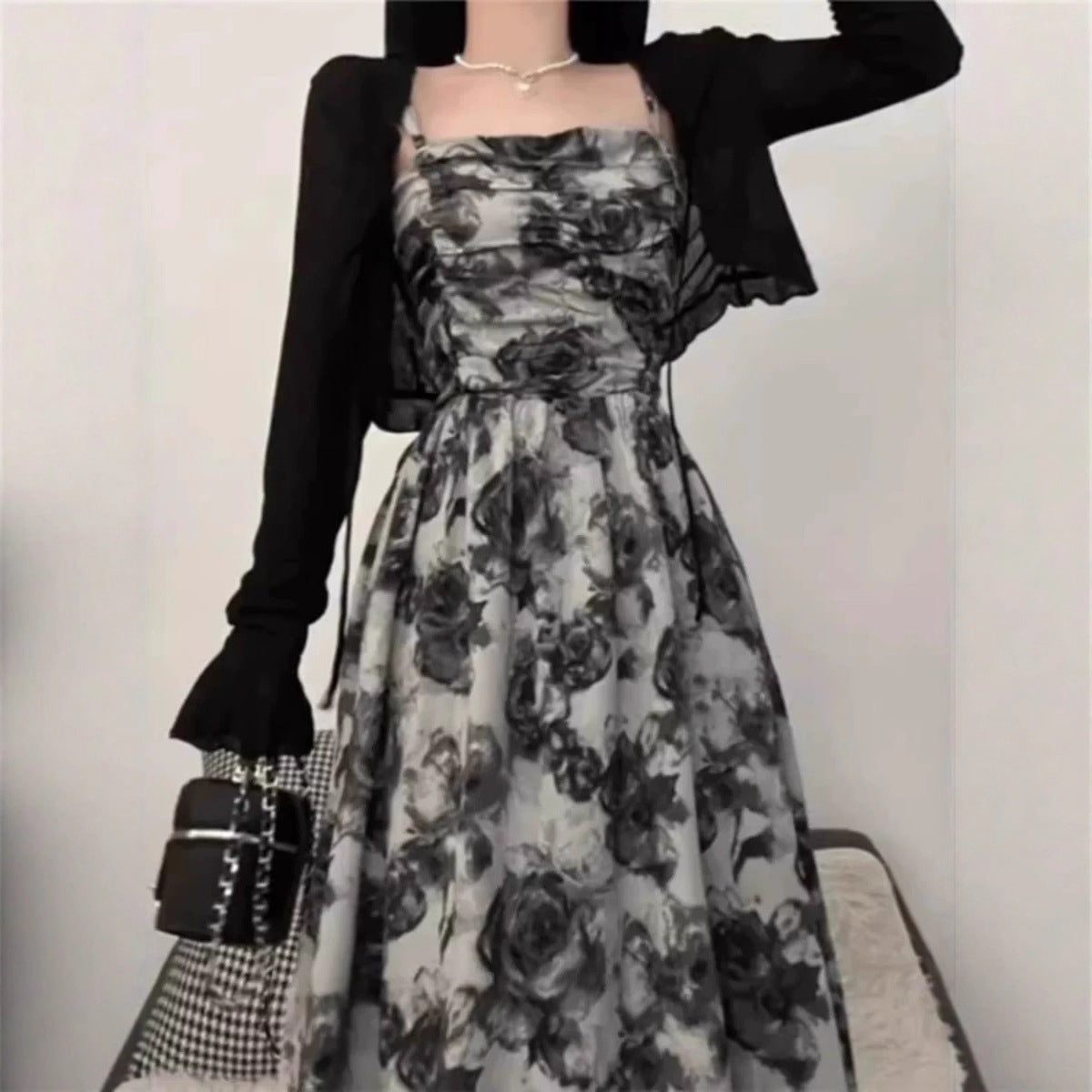 Laid-back Ink-wash Slip Dress